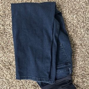 Straight, ankle length maternity jeans